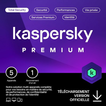 KASPERSKY PREMIUM 2025 PC / MAC / ANDROID/ IOS -1 ANNO- 5 DISPOSITIVI