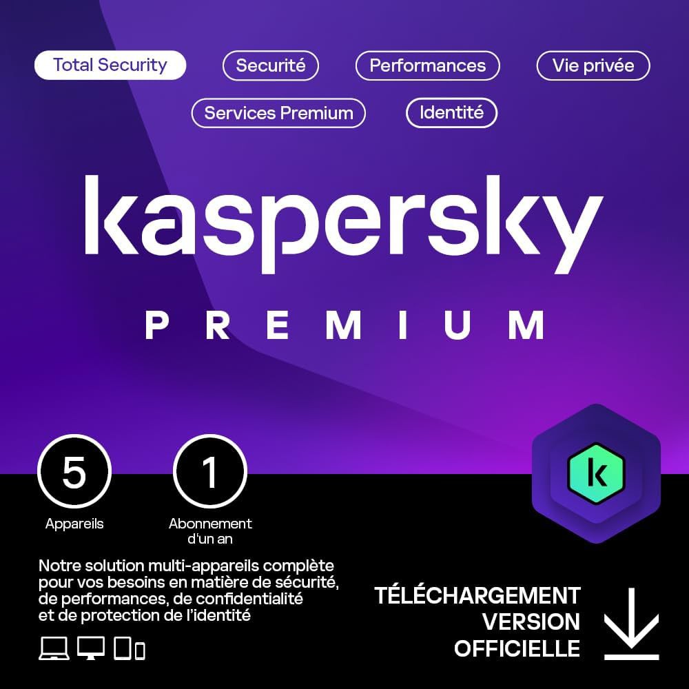 KASPERSKY PREMIUM 2025 PC / MAC / ANDROID/ IOS -1 ANNO- 5 DISPOSITIVI