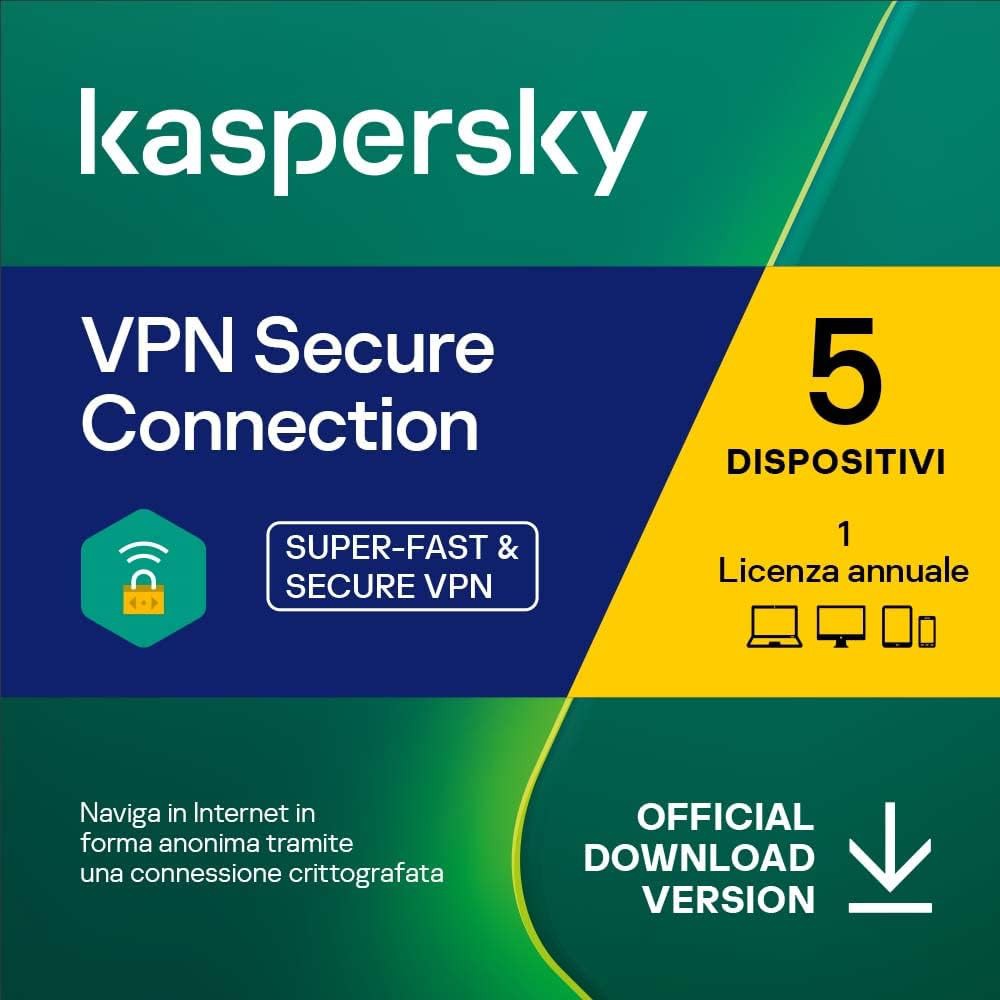 KASPERSKY VPN SECURE CONNECTION  5 DISPOSITIVI 1 ANNO CN