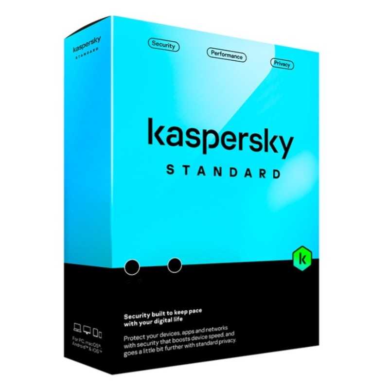 KASPERSKY STANDARD 2025 PC / MAC / ANDROID/ IOS- 1 DISPOSITIVO-2 ANNI