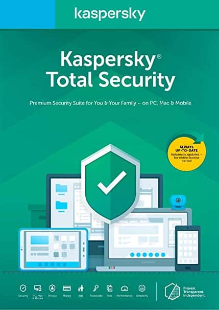 KASPERSKY TOTAL SECURITY  PC / MAC / ANDROID/ IOS -1 ANNO- 10 DISPOSITIVI