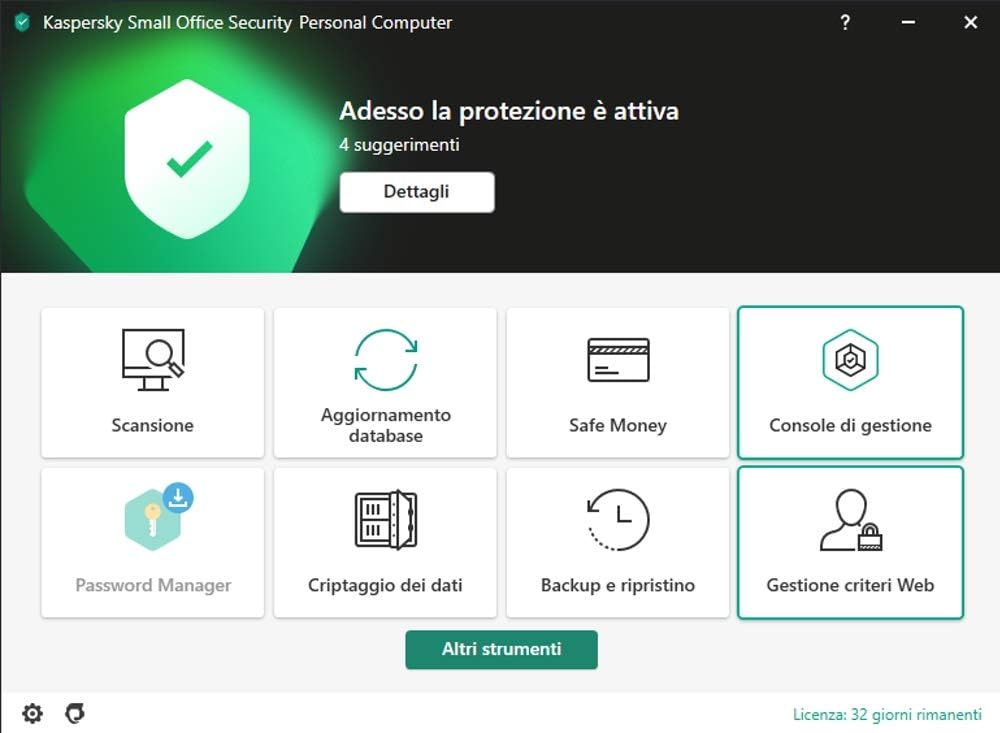 KASPERSKY SMALL OFFICE SECURITY 2024 - PC / MAC / ANDROID/ IOS-10 UTENTI- 1 SERVER - 1 ANNO