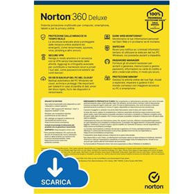 Norton 360 deluxe 2019-2025  - PC / MAC / ANDROID / IOS-1 ANNO- 5 DISPOSITIVI