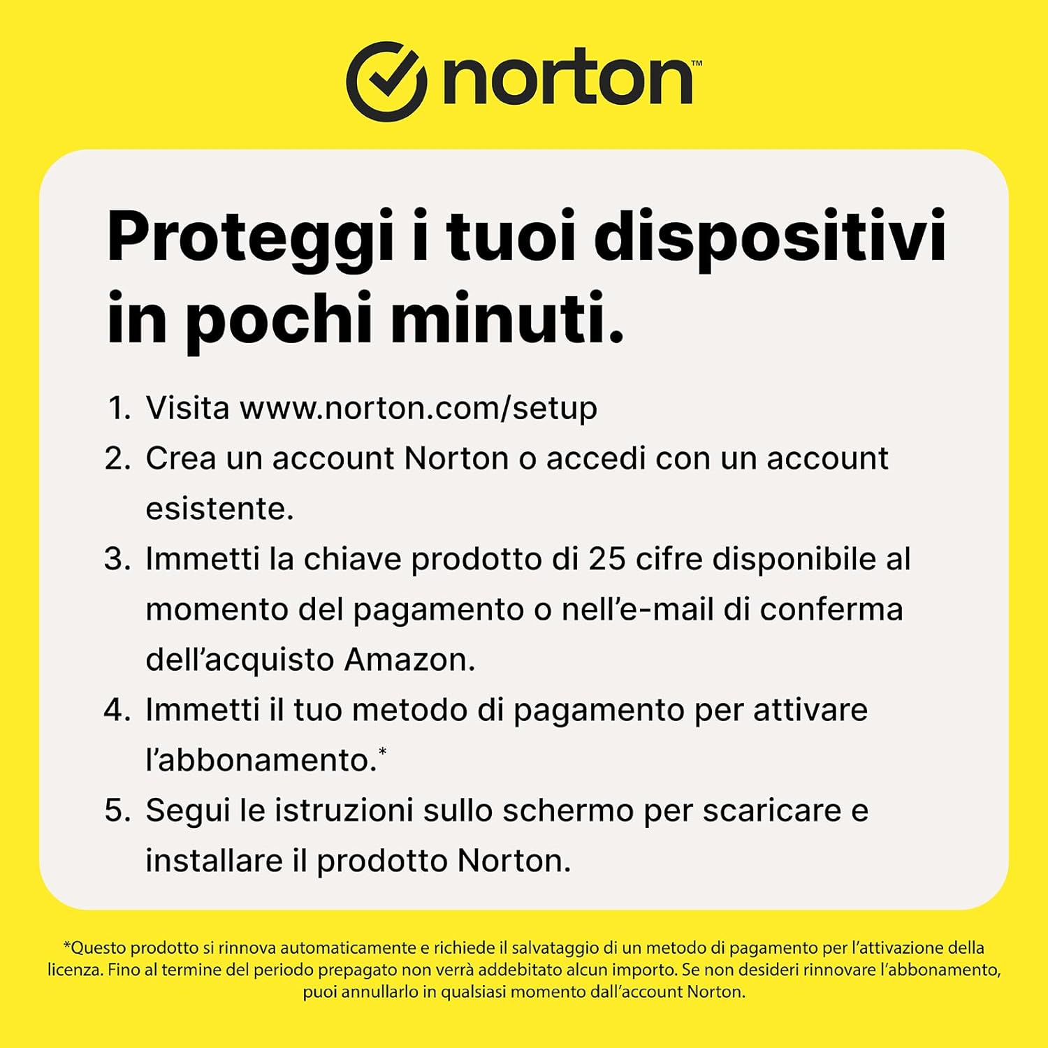 Norton 360 deluxe 2019-2025  - PC / MAC / ANDROID / IOS-1 ANNO- 5 DISPOSITIVI