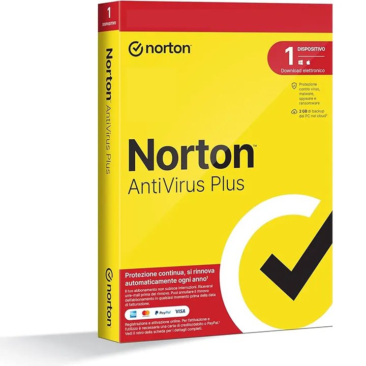 Norton antivirus plus 2019-2025- PC / MAC 1 ANNO-3 DISPOSITIVI