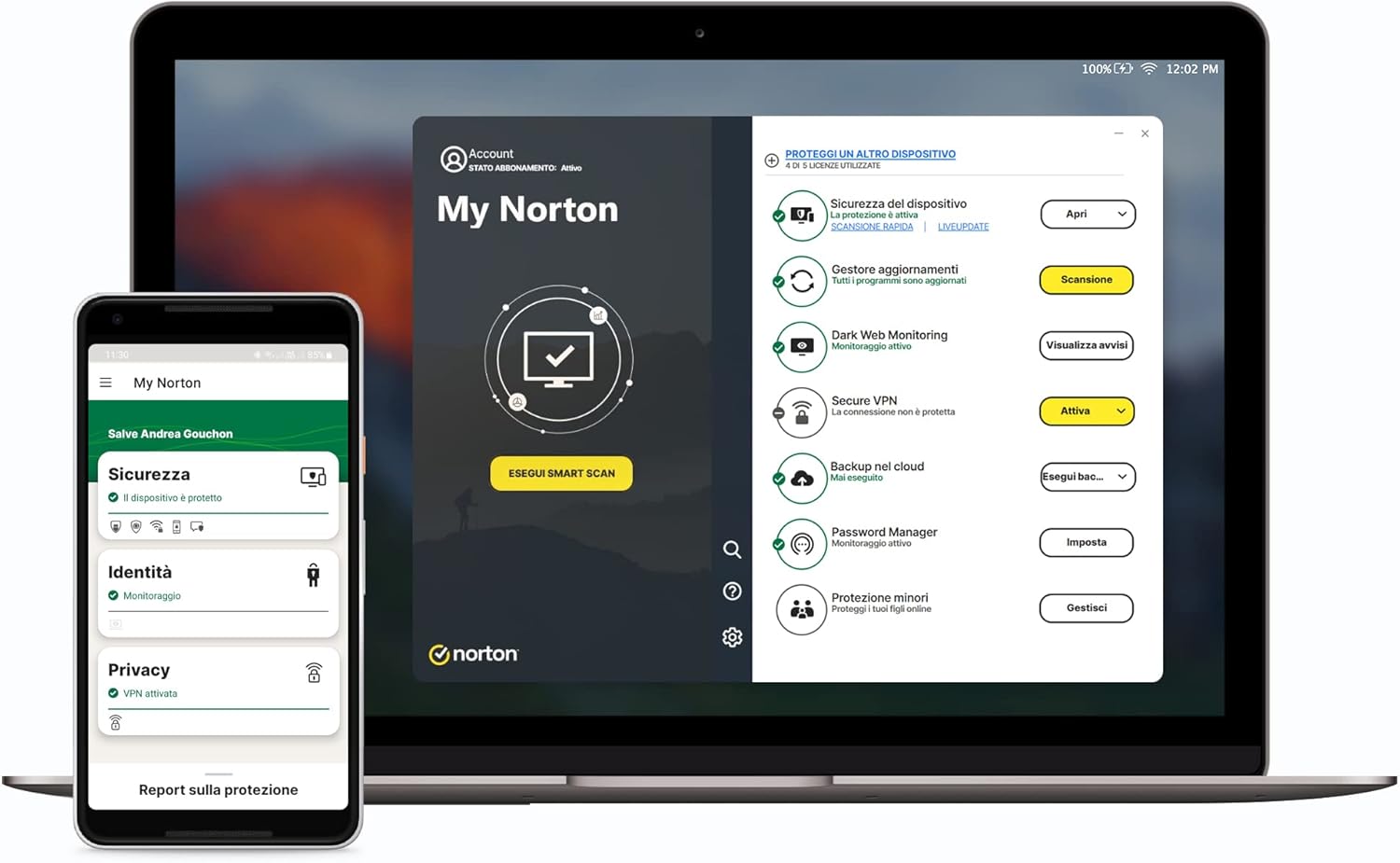 Norton antivirus plus 2019-2025- PC / MAC 1 ANNO-3 DISPOSITIVI