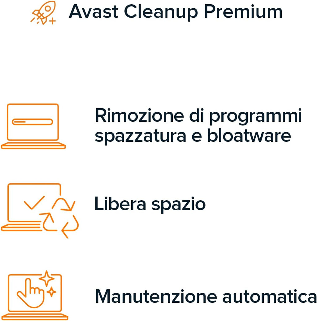 AVAST CLEANUP PREMIUM 1 ANNO - 10  PC - MAC - ANDROID - IOS