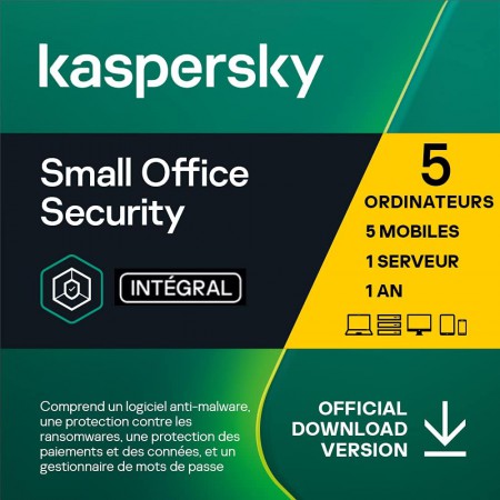 KASPERSKY SMALL OFFICE SECURITY - PC / MAC / ANDROID/ IOS - 5 UTENTI - 1 SERVER - 1 ANNO