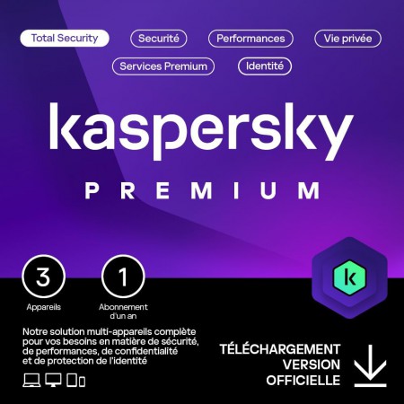 KASPERSKY PREMIUM  PC / MAC / ANDROID/ IOS -1 ANNO- 3 DISPOSITIVI
